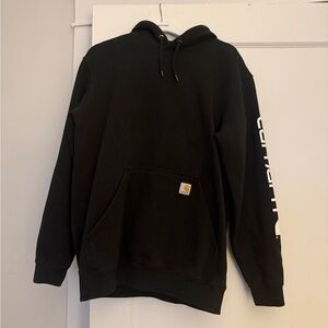 Carhartt Black Men's Hoodie with White Logo